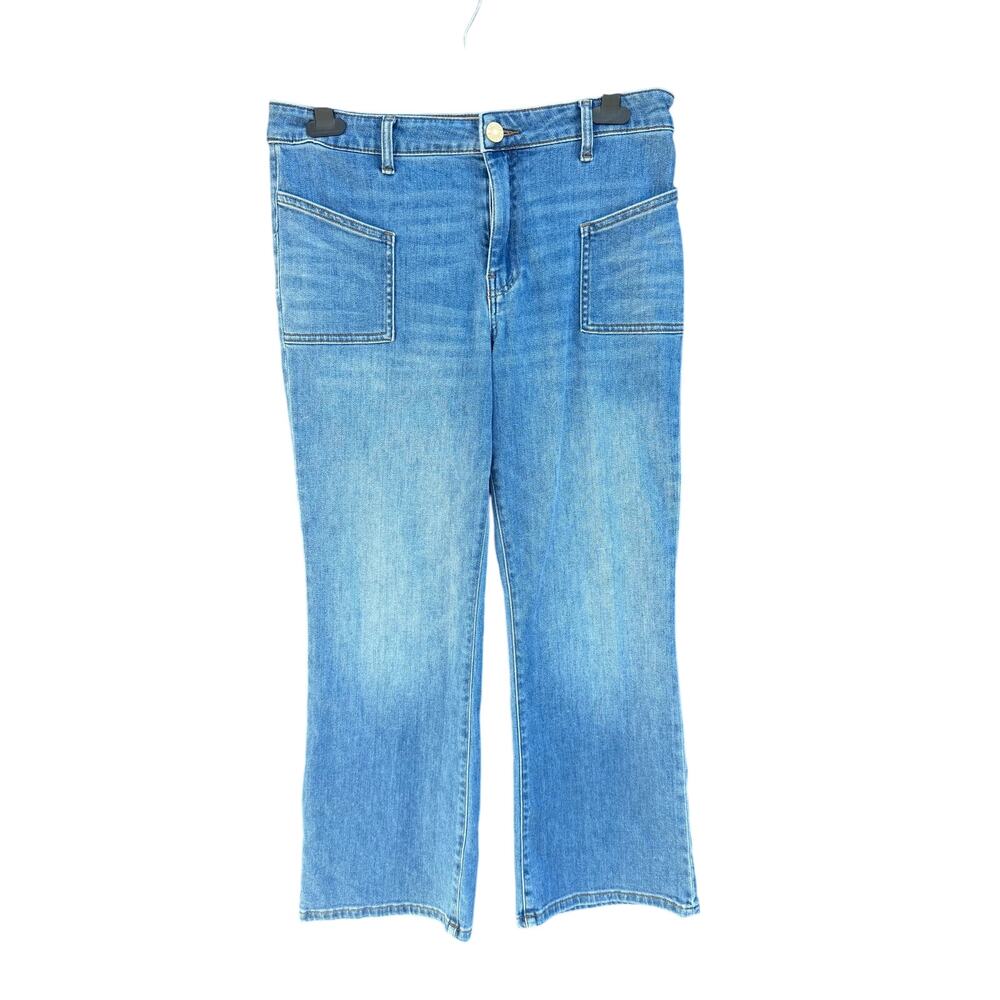 KUT from the Kloth Kelsey High Rise Ankle Flare Jeans Size 10 Medium Wash